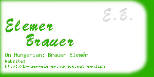 elemer brauer business card